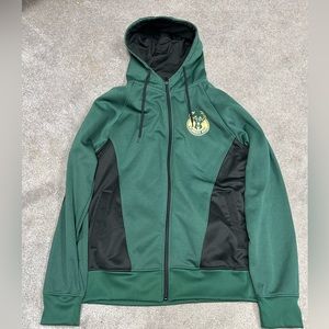 Green Milwaukee Bucks Full Zip Sweater